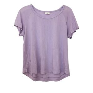 Dries Van Noten Lavender Scoop Neck Short Sleeve Tee